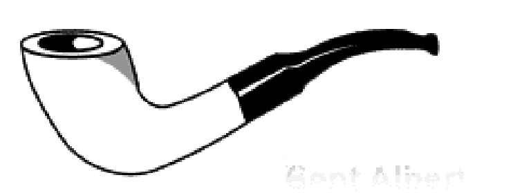 Illustration einer Tabakpfeife in der Form Bent Albert