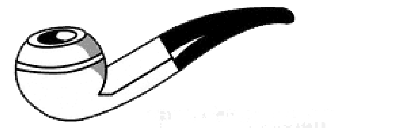 Illustration einer Tabakpfeife in der Form Bent Rhodesian