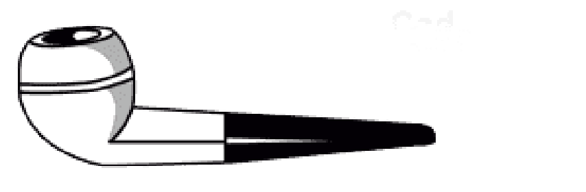 Illustration einer Tabakpfeife in der Form Cad