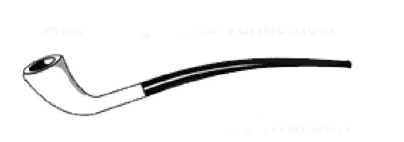 Illustration einer Tabakpfeife in der Form Churchwarden