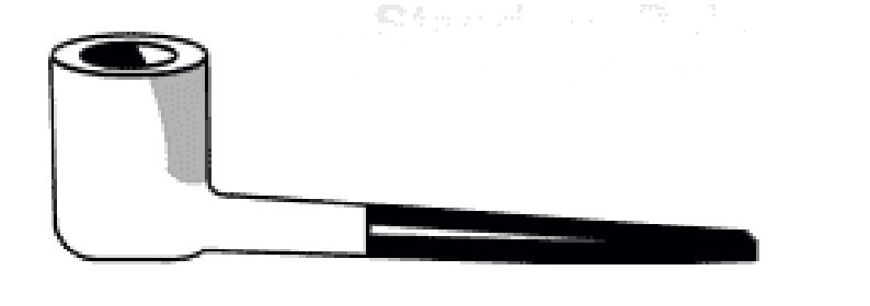 Illustration einer Tabakpfeife in der Form Stand-up-Poker
