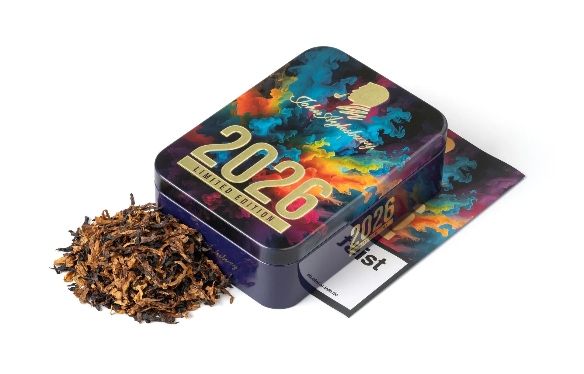 Bunte John-Aylesbury-Dose Limited Edition 2026 mit losem Pfeifentabak