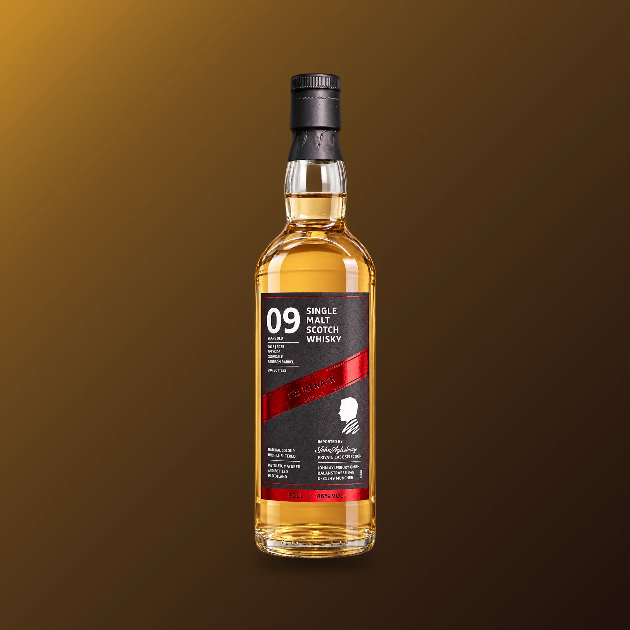 John Aylesbury Balmenach 9 Years Single Malt Scotch Whisky
