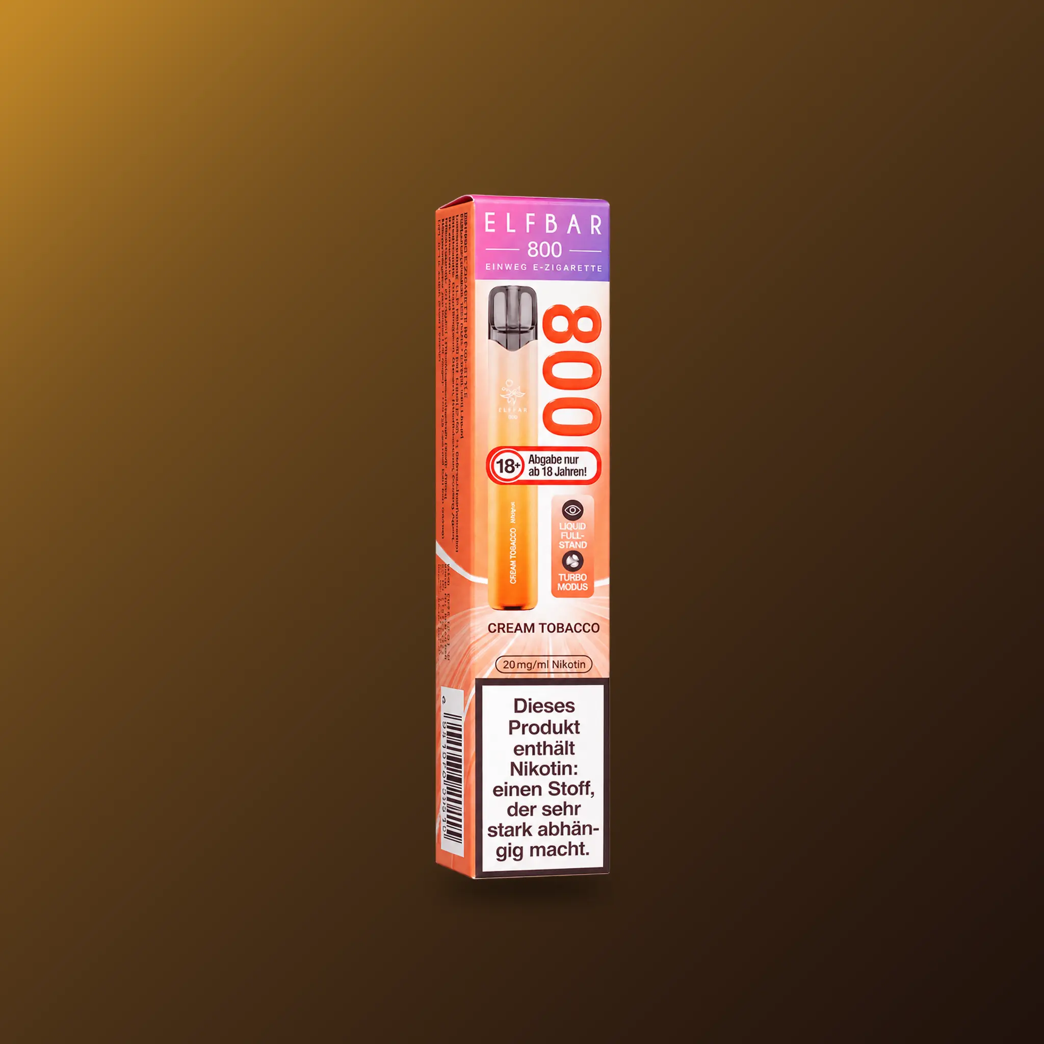 ELFBAR 800 Cream Tobacco Einweg-E-Zigarette mit 20 mg/ml Nikotinc