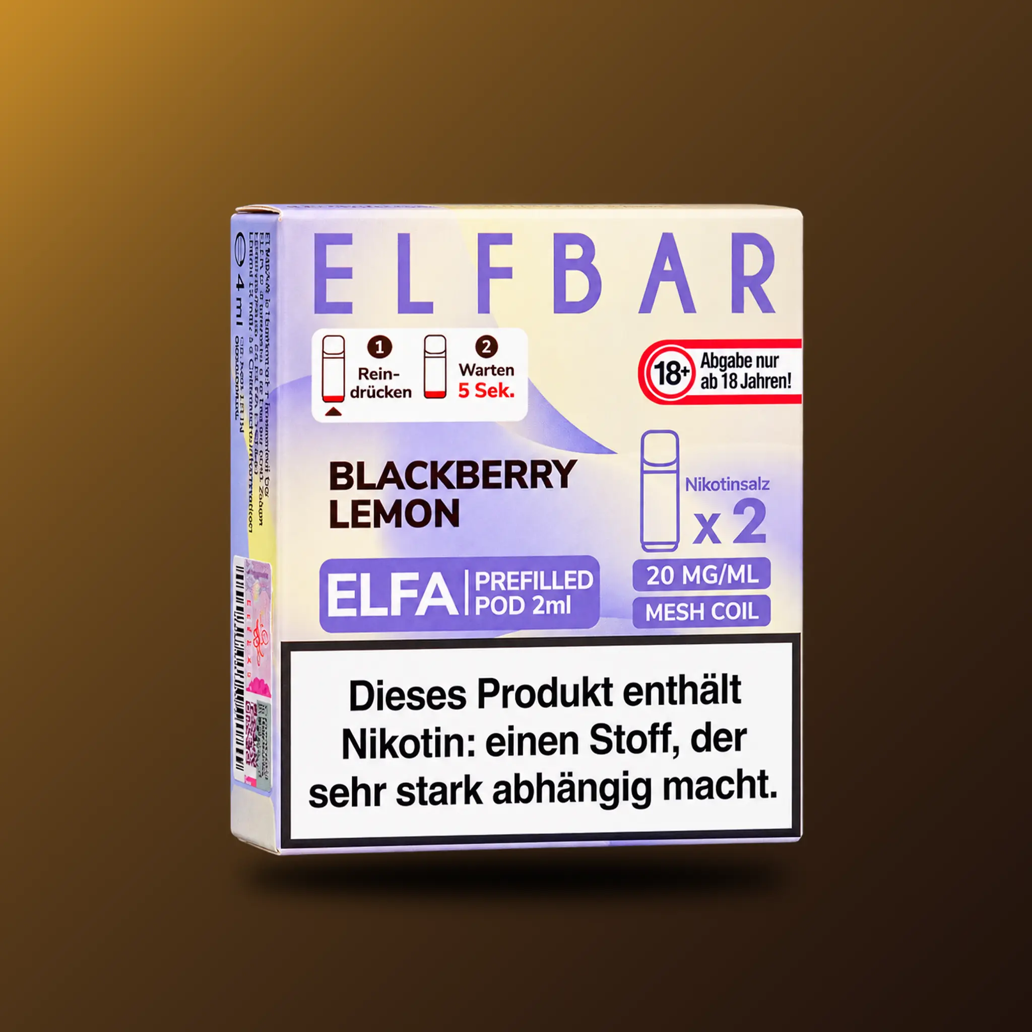 ELFBAR ELFA Blackberry Lemon Prefilled Pods mit 20 mg/ml Nikotin