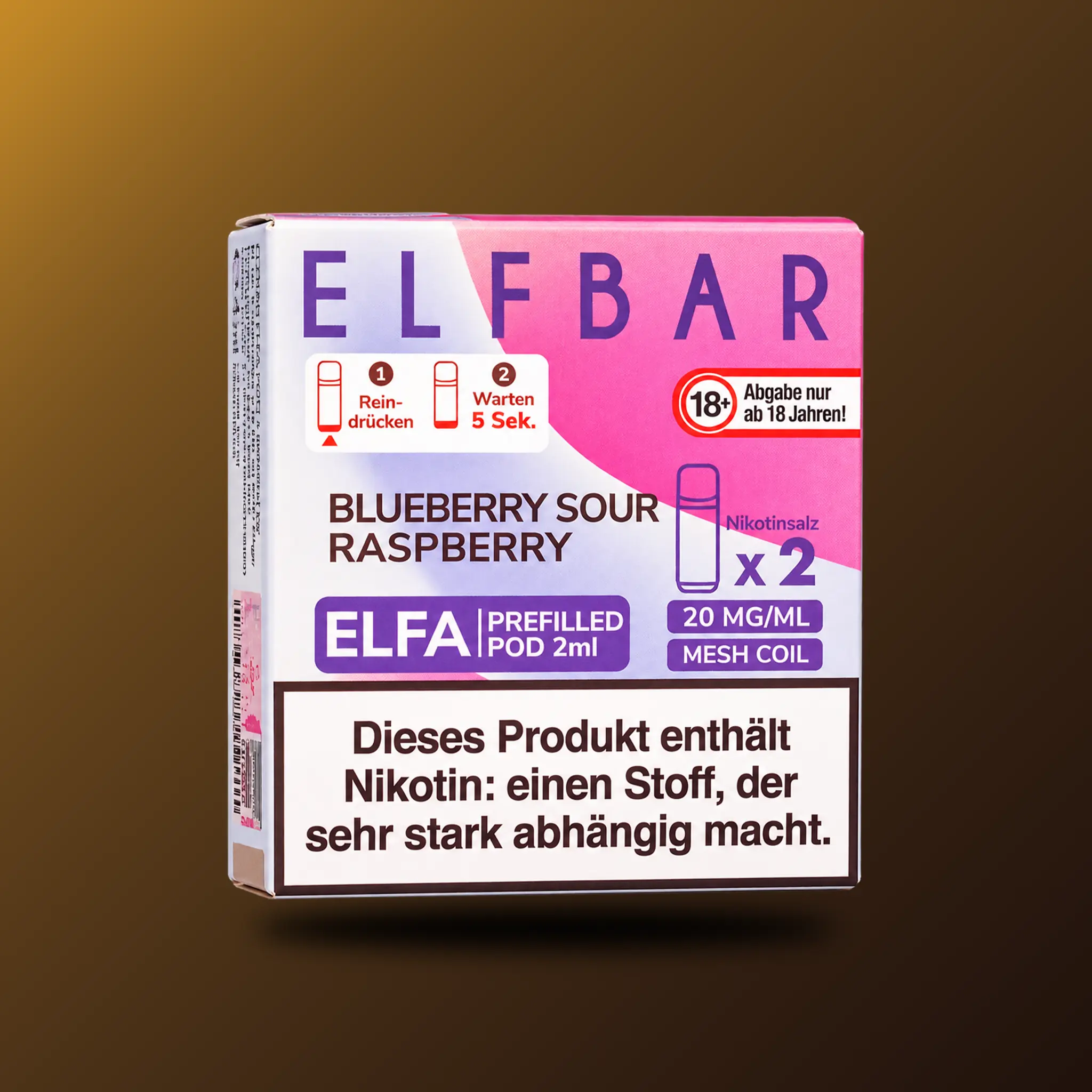 ELFBAR ELFA Blueberry Sour Raspberry Prefilled Pods mit 20 mg/ml Nikotin
