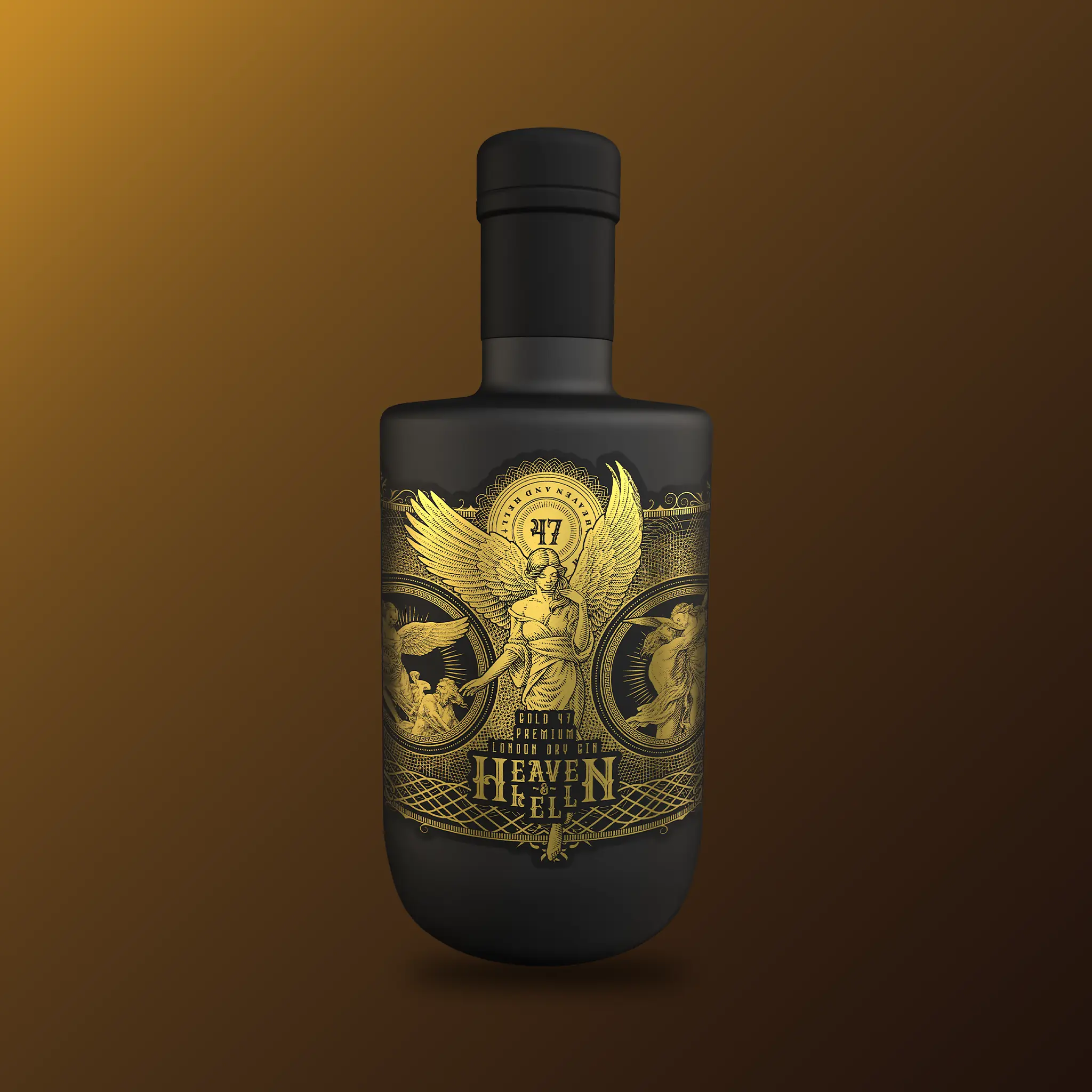 Heaven & Hell Gold 47 Premium London Dry Gin, 0,7-l-Flasche mit 47 % vol