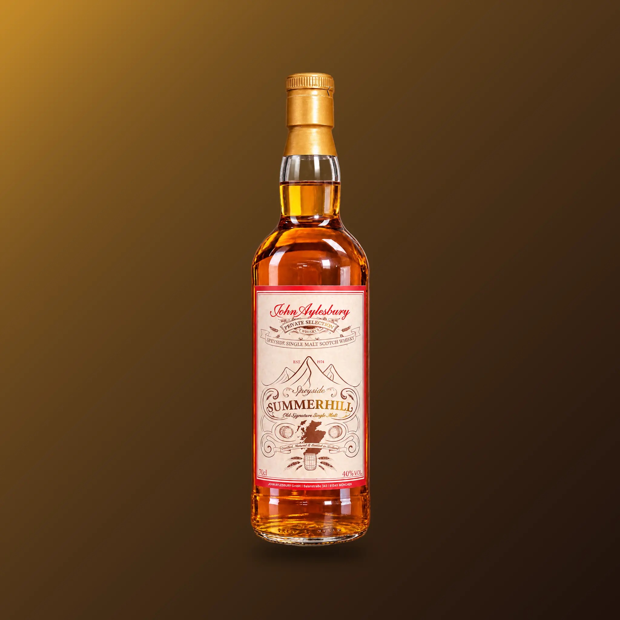 John Aylesbury Summerhill Speyside Single Malt Scotch Whisky